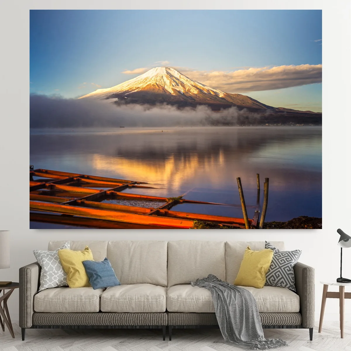 

Japanese-style Scenery Hanging Cloth Room Mount Fuji Bedroom Bedside Background Cloth Photo Cloth Background Wall Cloth Tapestry