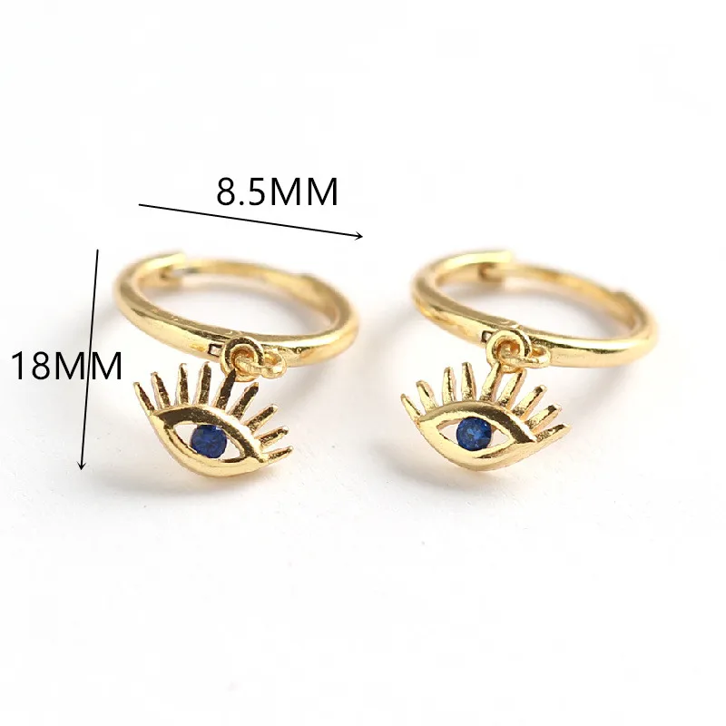 Женские серьги гвоздики WANTME классические богемные из серебра 925 пробы с синим