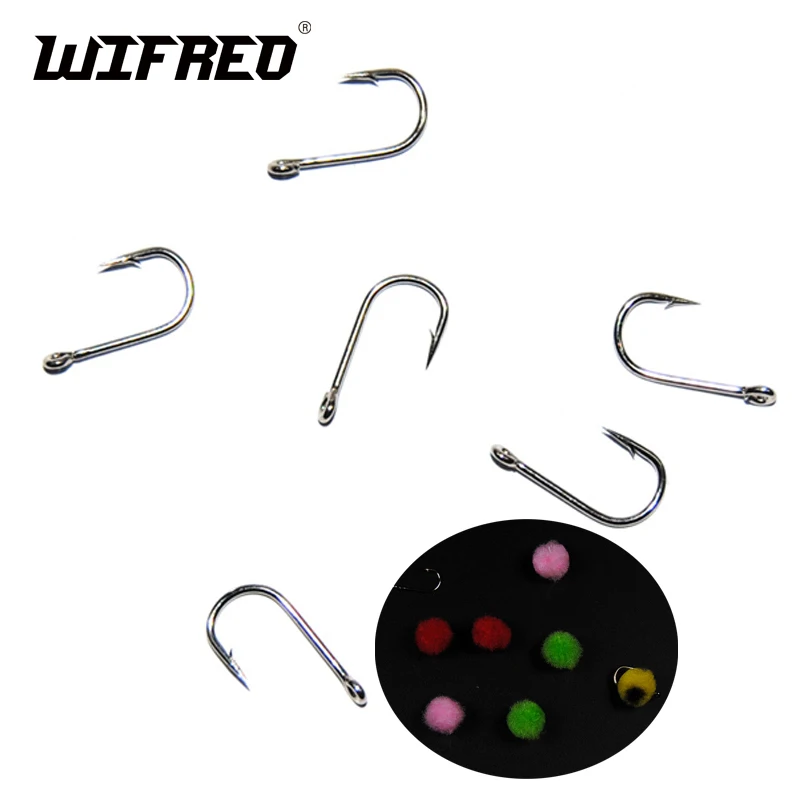 Wifreo 50 шт в наборе 12 # яйцо Fly Крючки мушек Glo ошибок крючки для привязывания прочная
