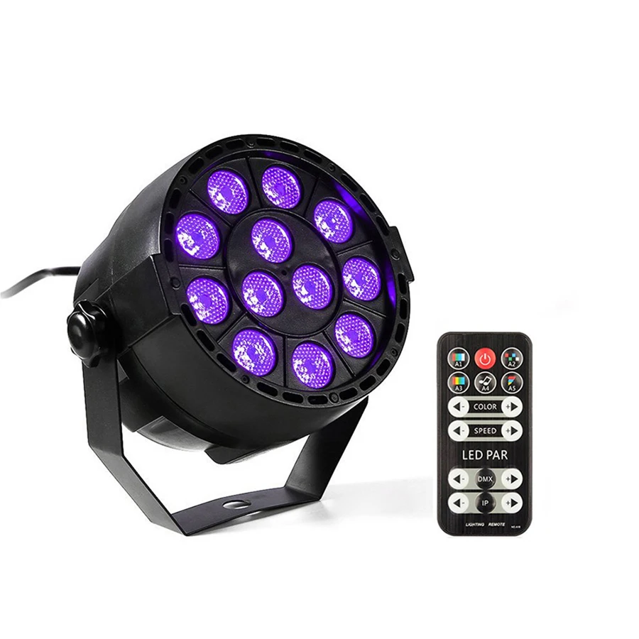 Авто звук активный 36 Вт УФ 12 LED сценические огни DMX512 мастер раб Ультрафиолетовый