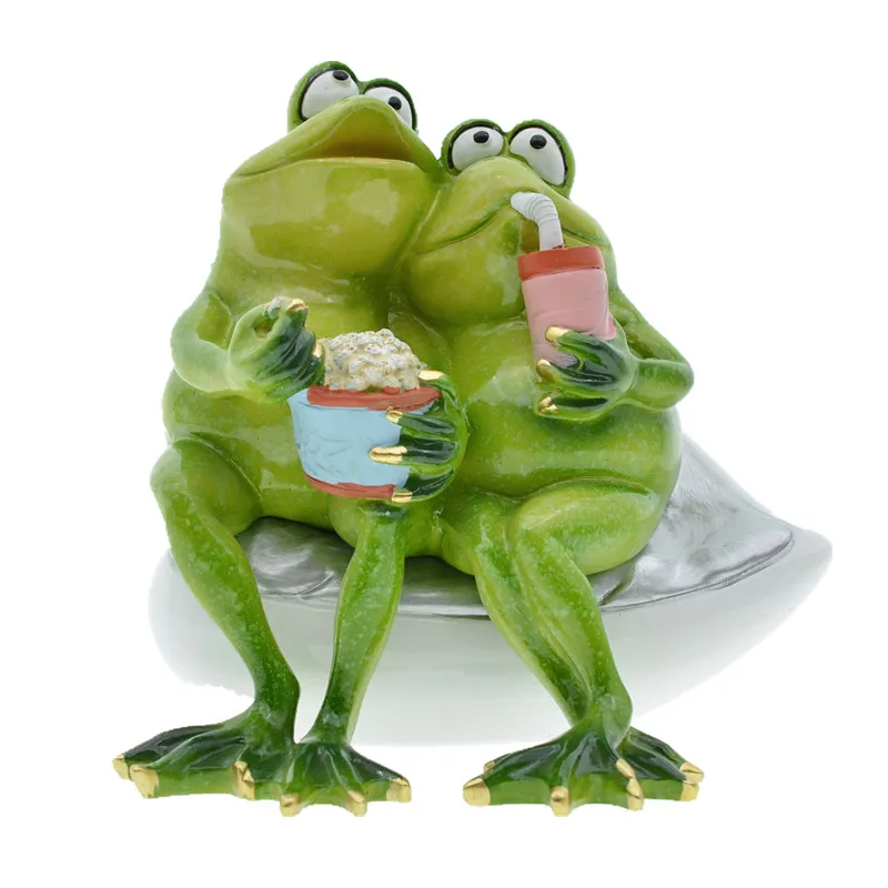Фигурка лягушки из мультфильма MYBLUE, милые садовые животные, полимерные обнимающие влюбленные, скандинавские аксессуары для украшения дома и комнаты