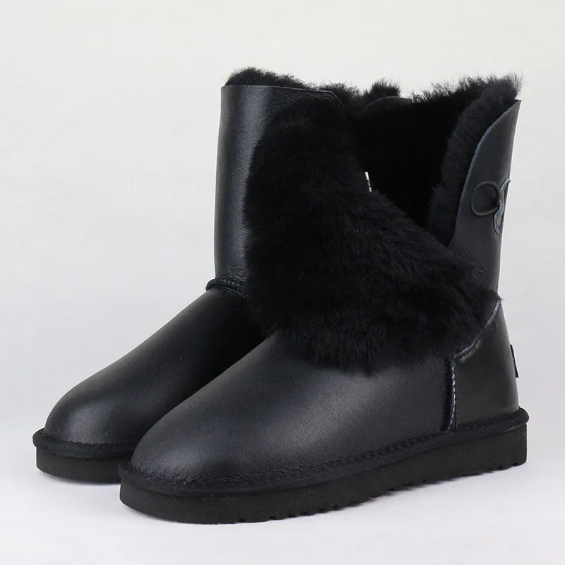 Женские зимние ботинки из натуральной овечьей кожи наивысшего качества теплые