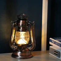 new retro classic kerosene lamp led 12 bright beads dimmable kerosene lanterns wick portable lights adornment candlestick