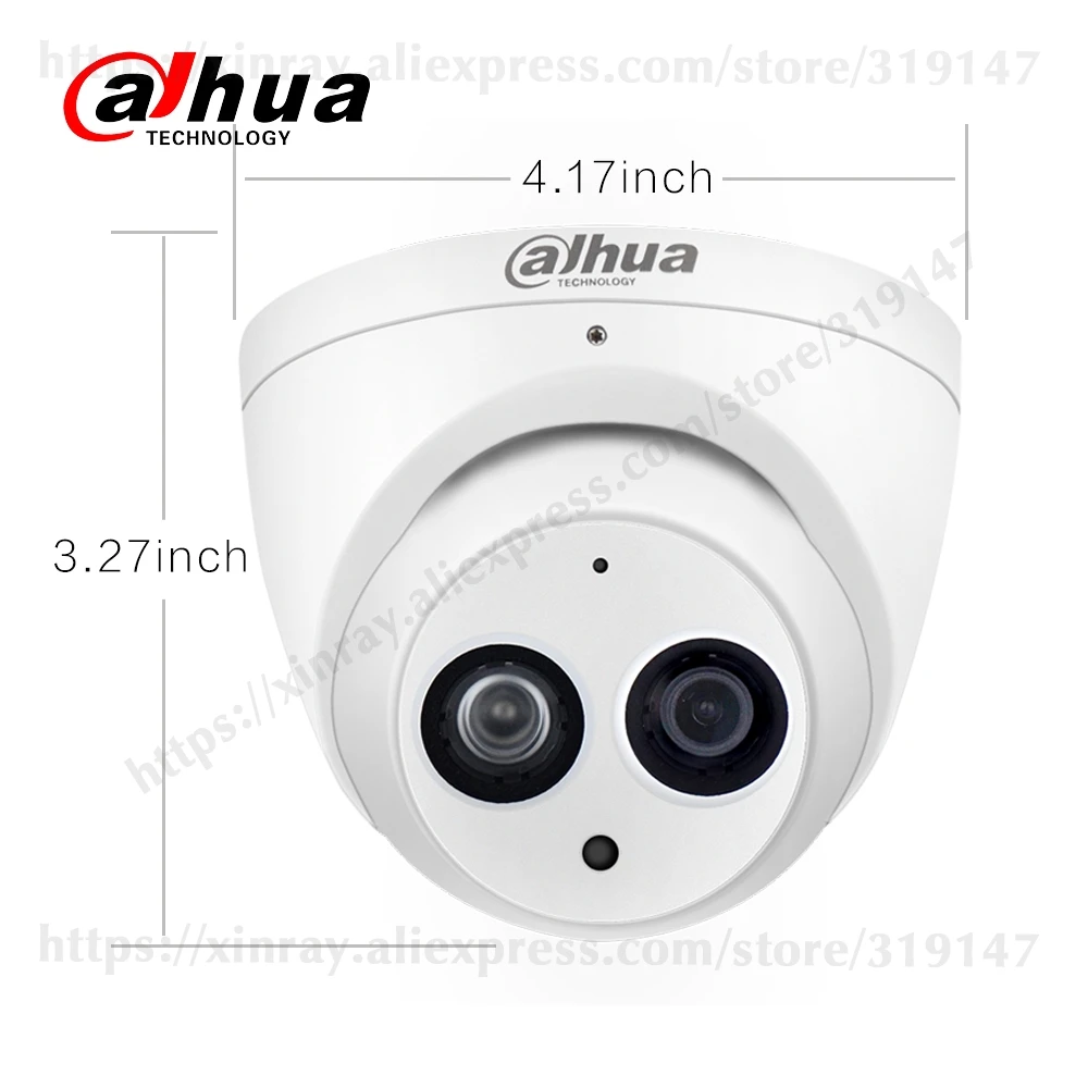 DH 6MP IP камера IPC-HDW4631C-A Обновление от IPC-HDW4431C-A POE Мини купольная камера Встроенный микрофон CCTV металлическая камера 8 шт./лот