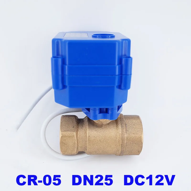 1 дюйм BSP DN25 12V DC Латунный моторизованный шаровой клапан 2 ходовой Электрический