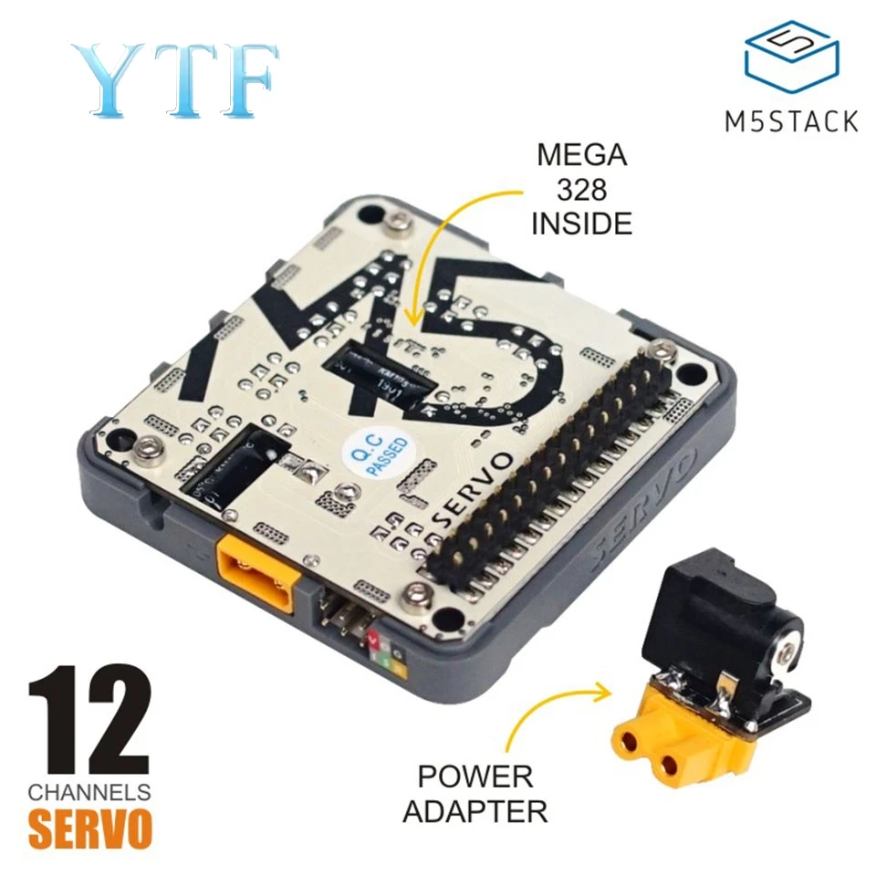 Плата управления дорогами M5Stack Servo 12 Arduino ESP32 I2C с открытым исходным кодом |