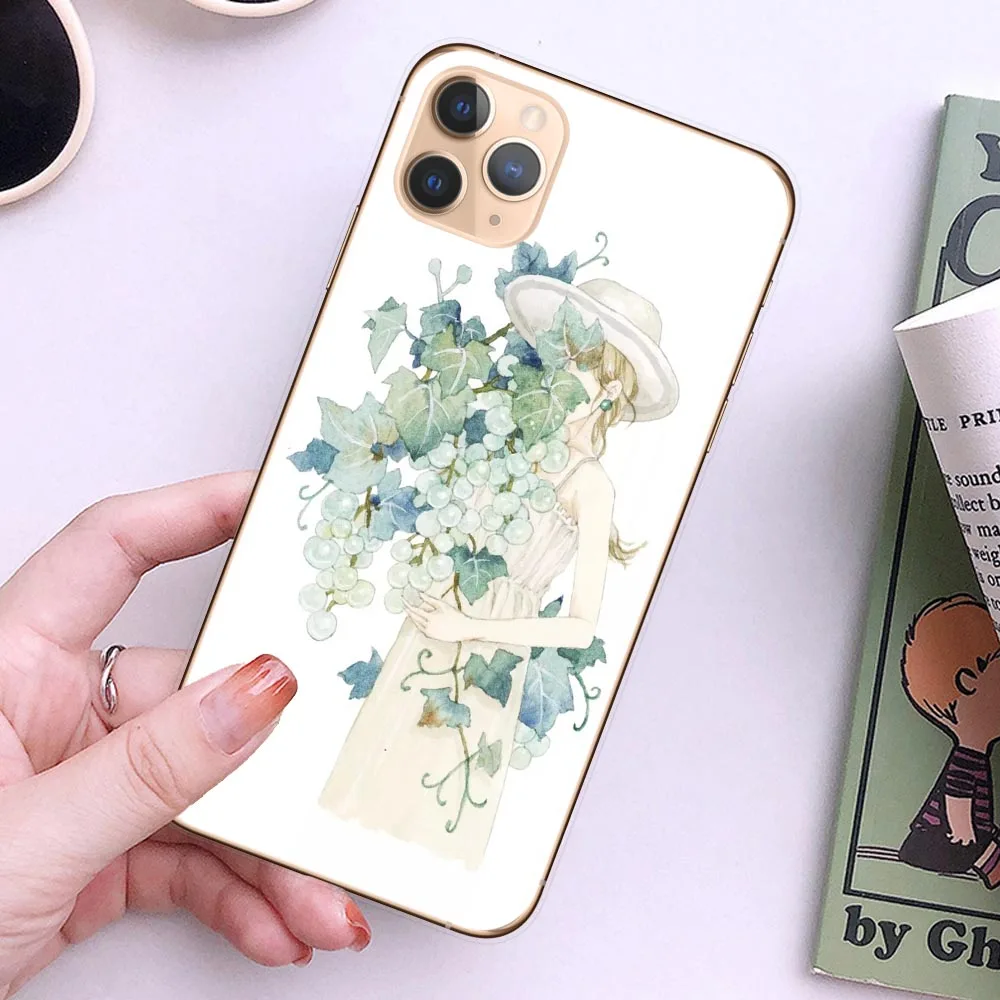 Милый прозрачный чехол для телефона с принтом iPhone 11 11Pro Max XR XS X 8 7 6 6S Plus мягкий