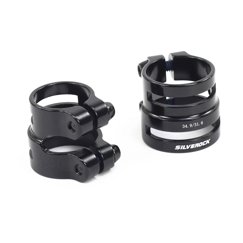 SILVEROCK алюминиевый двойной Подседельный штырь воротник зажим 27,2/31,8 мм 31,8/34,9 мм специально для шоссейного велосипеда MTB углеродная рама балансировочный велосипед