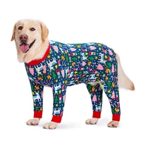 full coverage dog pajamas onesie elk tree dinosaur print dog jumpsuit bodysuit for small medium large big dogs clothes