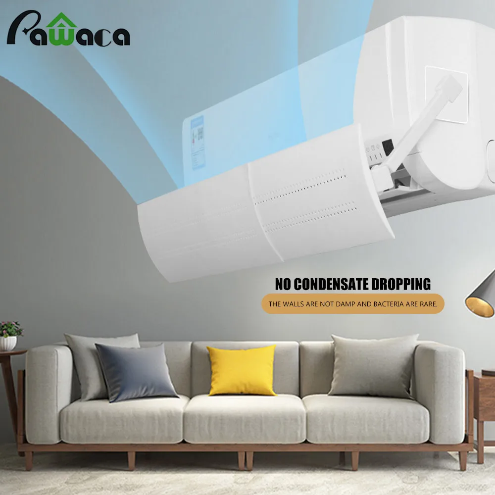 Регулируемый экран для кондиционера перегородка из полипропилена защиты от