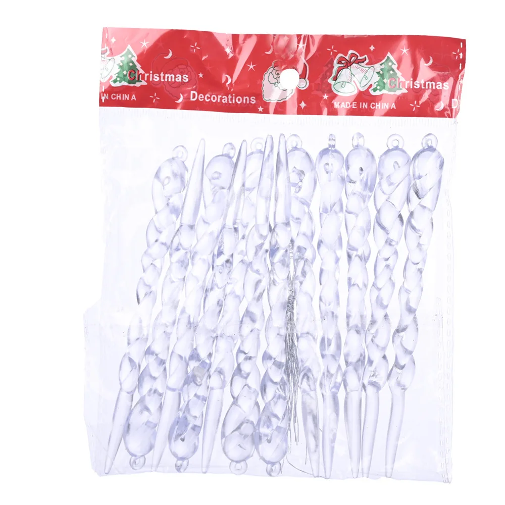 

Christmas 12Pcs Simulation Icicle Merry Christmas Decorations for Home Christmas Tree Decorations Christmas Ornaments New Year