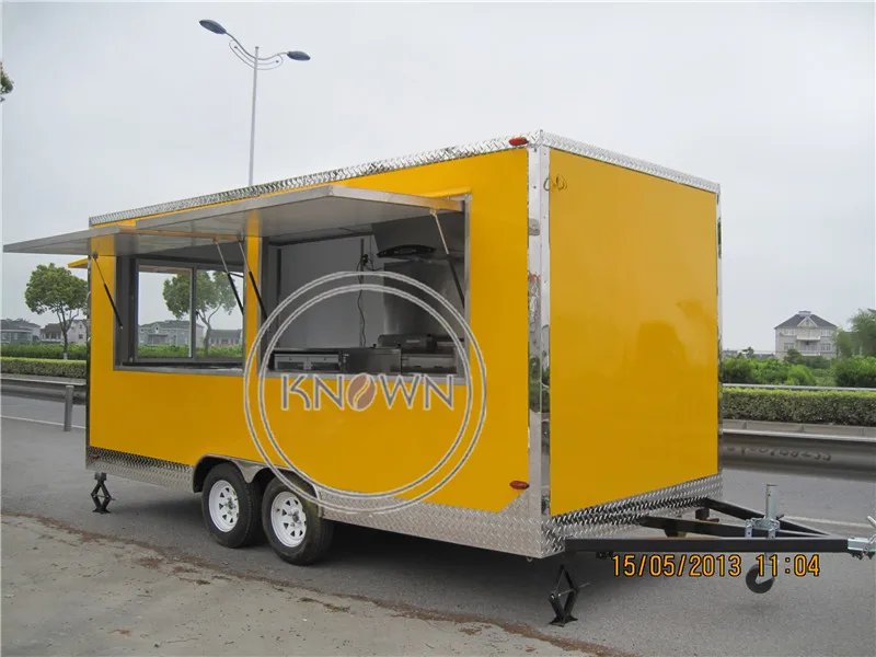 Быстрая Еда Подгонянный большой мобильный трейлер еды Мобильная тележка