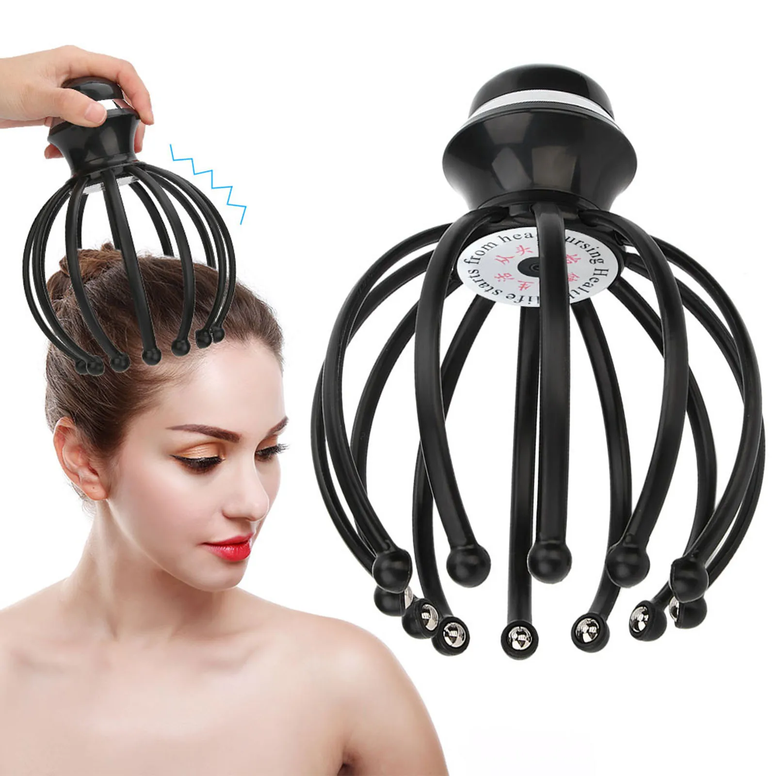 

Charging Mode Disassemble Charging Mode Electric Vibration Head Massager Fatigue Stress Relief Massage 12-Claw Instrument Tool