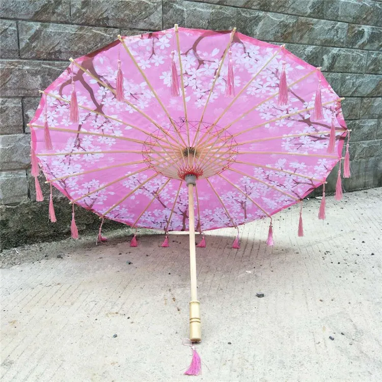 

Cos Photography Ancient Costume Prop Tassels Umbrella Ancient Yarn Classical Oiled Paper Animation Umbrella parasol