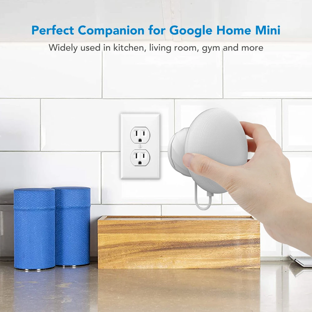 Настенный держатель KIWI для Google Nest Mini (2 е Поколение) компактное крепление экономии