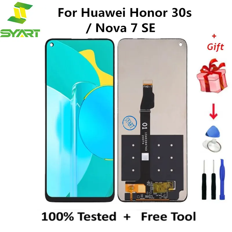 

ЖК-экран для Huawei Honor 30s Nova 7 SE, сменный ЖК-экран для Nova 7 SE, дисплей с сенсорным экраном и дигитайзером в сборе