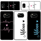 Персонализированный Чехол для POCO X3 Pro M3 F1 F2 F3 F3 с именами, написанными вручную, чехол для Xiaomi Mi 11 Ultra Note 10 Lite Mi 9T 11T Pro
