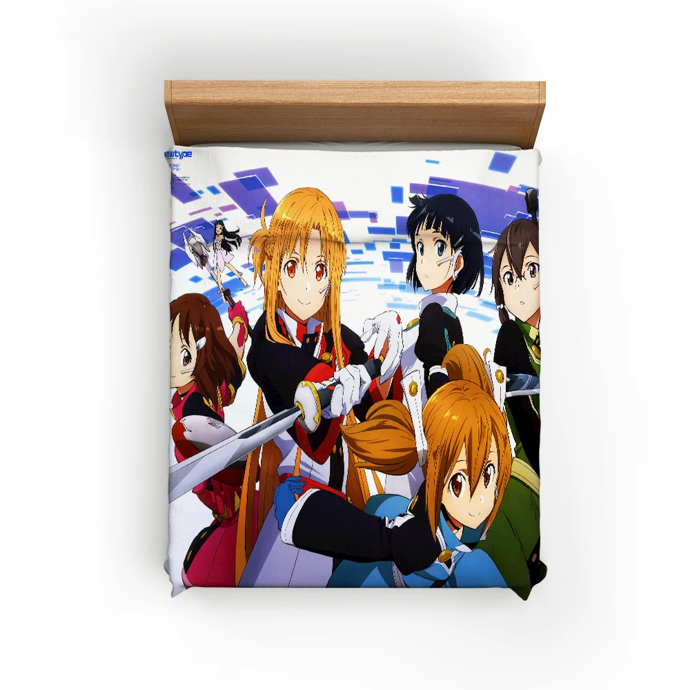 Набор постельного белья Sword Art Online 3D пододеяльник наволочки постельное белье из