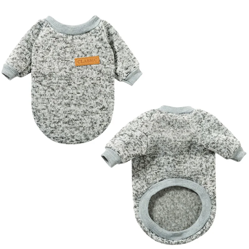 Одежда для собак однотонный дизайн Классическая Толстовка осенне-зимняя одежда