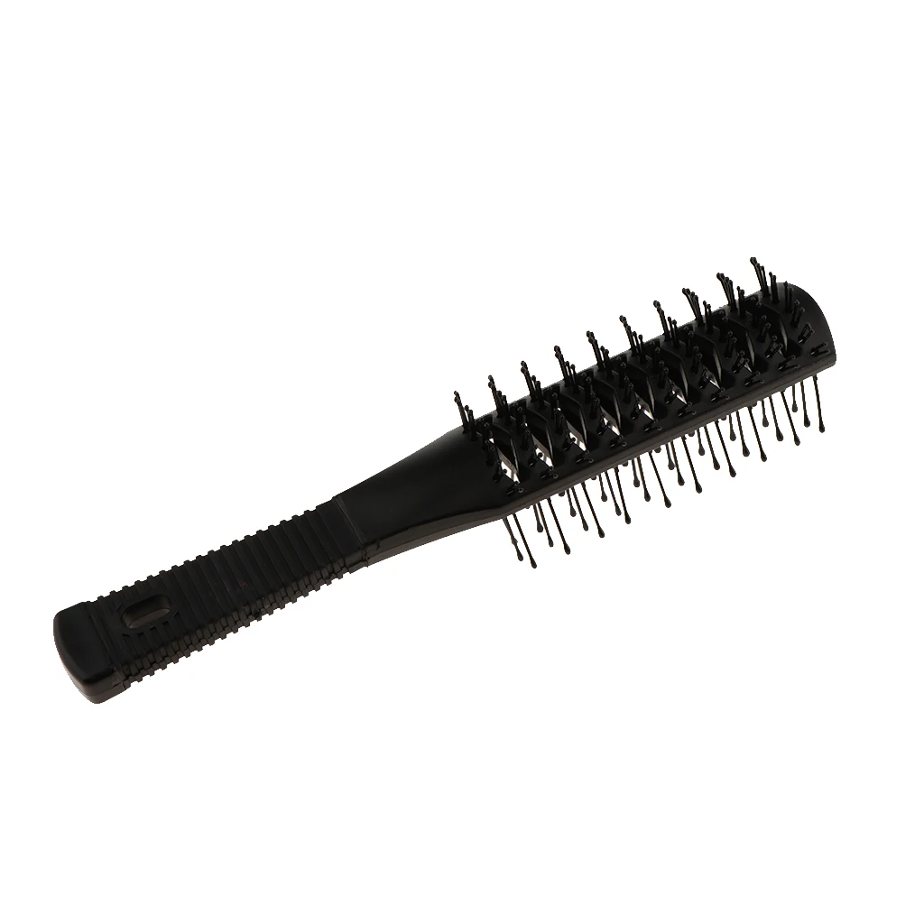 

2X Plastic Dual Side Anti Static Long Curling Hair Curlers Hairbrush