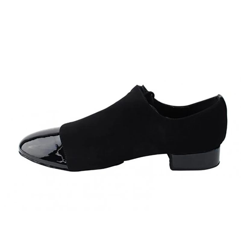 

Black Patent Leather With Nubuck Size 4.5-13.5 Zapatos De Baile Heel Height 2.5cm Professional Latin Dance Shoes Men