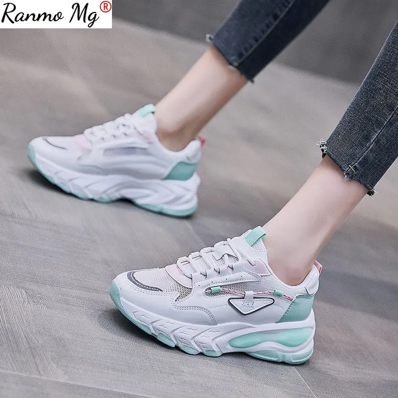 

2021 New Spring Women's Sports Shoes Breathable Running Shoes Outdoor Sports Fashion Comfortable Leisure Fitness Shoes Size 40