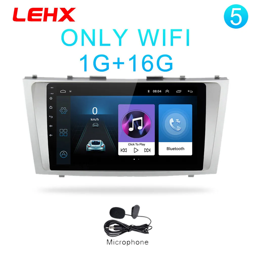 LEHX Android 8,1 автомобильный мультимедийный плеер 2 din автомагнитола для toyota camry 2007 2008 2009-2011с навигацией автомобиля стерео головное устройство - Цвет: LE-camry-MIC