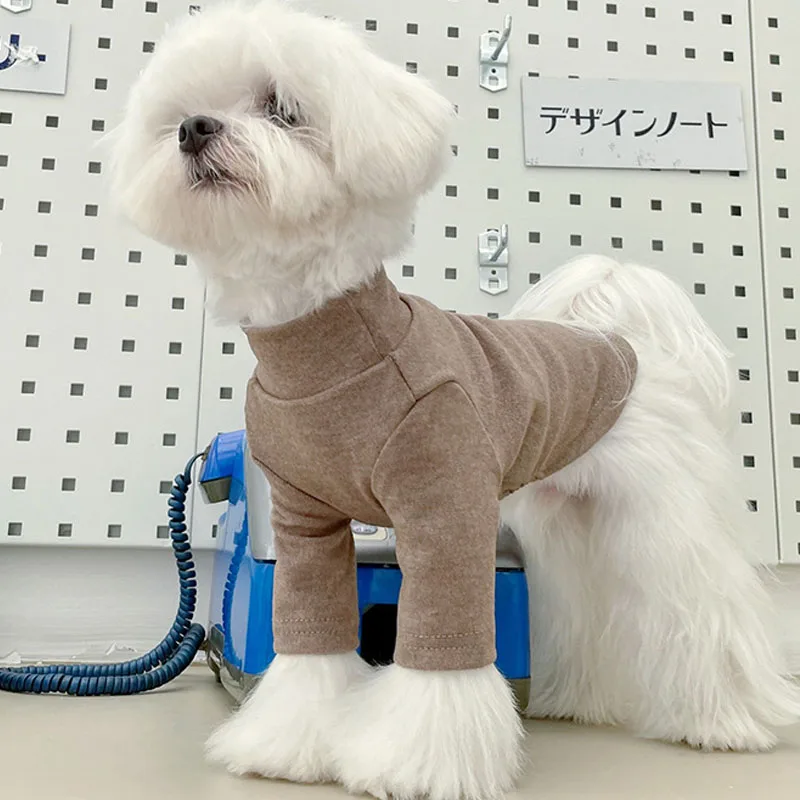 Мягкая одежда для кошек футболка собак пуловер свитер водолазка рубашка