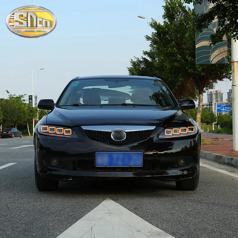 

SNCN Car Styling LED Headlight Assembly For Mazda 6 2003 - 2012 Sequential Turn Signal Lamp LED DRL Head Lamp LED Projector Lens