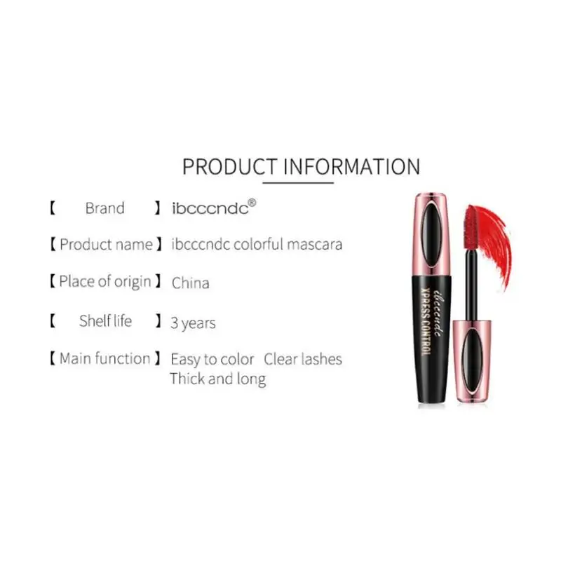 

Colorful Silk Fiber Mascara Easy To Dry Waterproof Long Eyelash Natural Soft Lengthening Thick Eyelashes Mascara