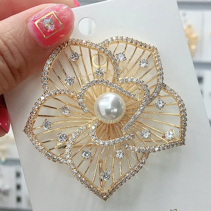 Hongye фирменный дизайн роскошные женские жемчужные высококачественные Броши