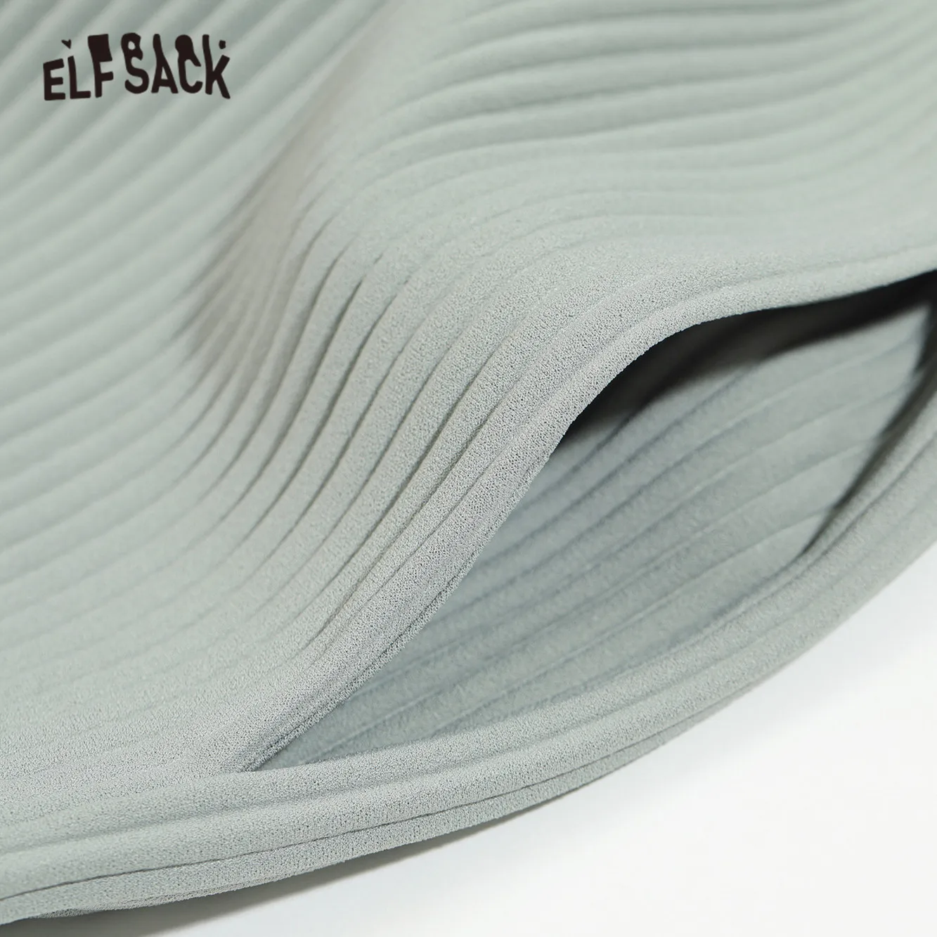 ELFSACK/зеленые однотонные яркие повседневные шаровары с эластичной резинкой на