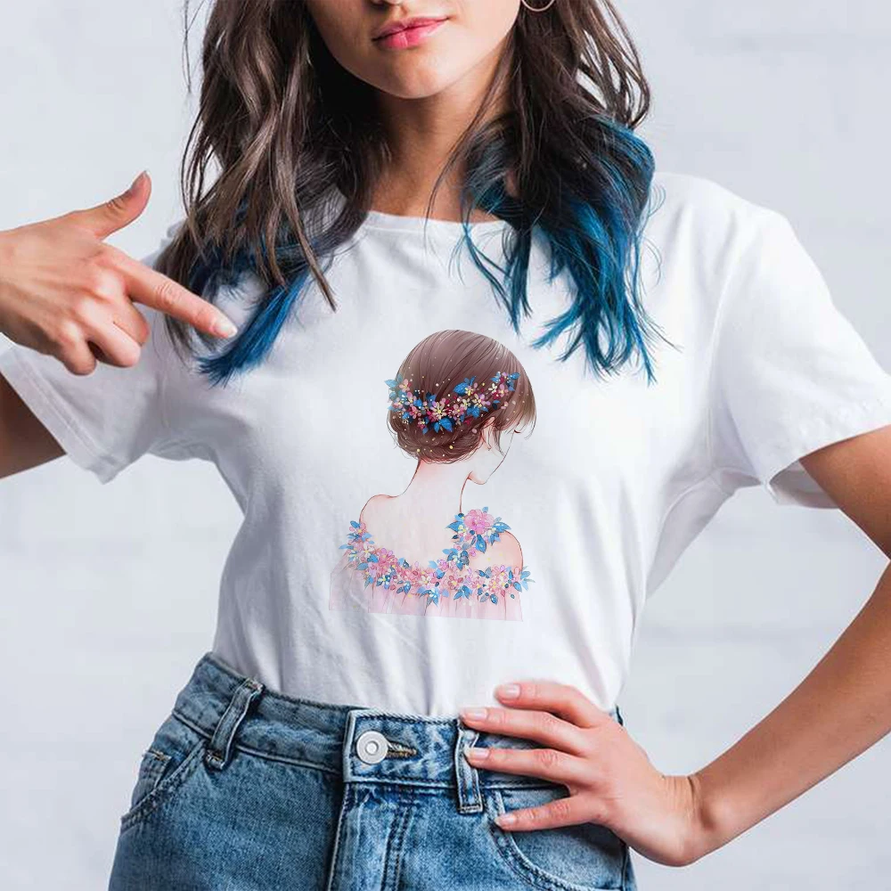 

Beautiful Girl Graphic T Shirt Printed Clothing Tops Vintage Tees Harajuke Aesthetics Clothes T Shirts Camiseta Tumblr Mujer
