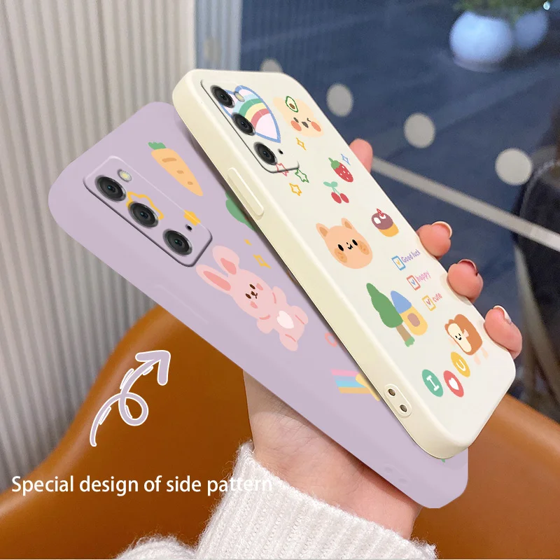Cartoon Rabbit Phone Case For Samsung Galaxy S22 S21 S20 FE S10 Note 20 10 Ultra Plus A72 A52 A32 A71 A51 A31 A21S 4G 5G Cover