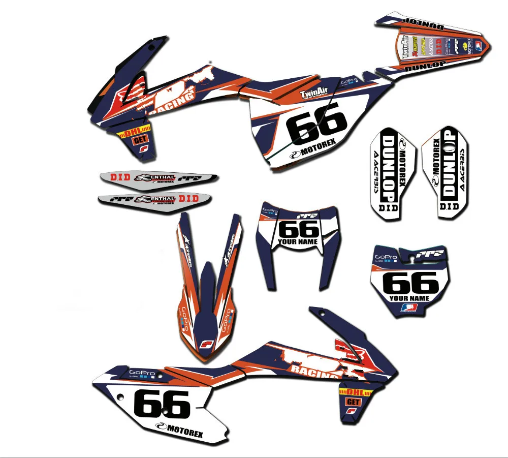 Для KTM 125 250 300 350 400 450 500 EXC XC XCF 2020 SX SXF 2019-2020 полный графический Набор наклеек с