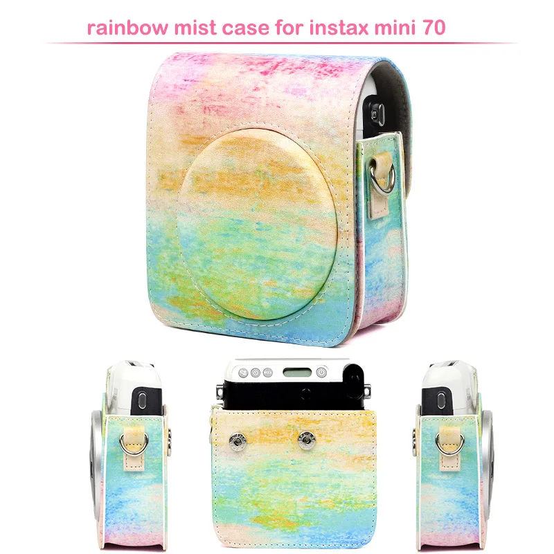 Geniune Fujifilm Instax Mini мгновенная цветная пленка с защитной из искусственной кожи чехол для камеры Сумка для Fuji Instax Mini 70 камера