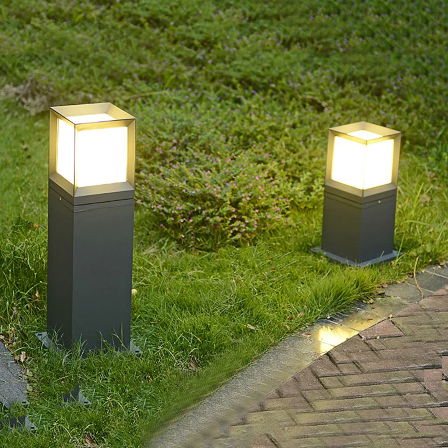 

Уличные газонные лампы Thrisdar E27, IP65 водонепроницаемые садовые фонари для двора, дорожек, колонны для виллы, улицы, ландшафта, лампы для столбо...
