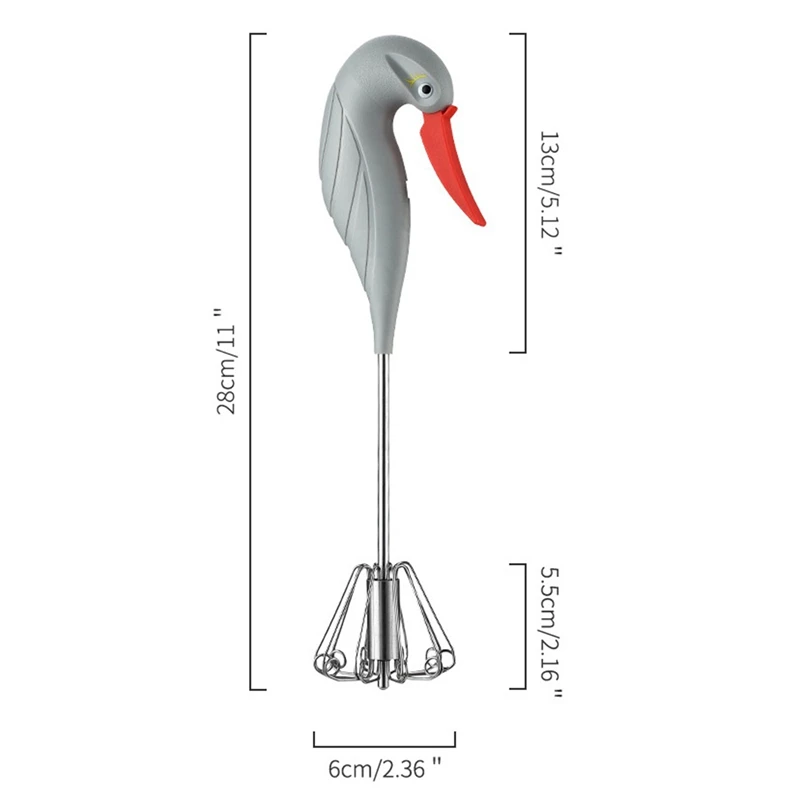 

Swan Self Turning Manual Whisk Egg Beater Semi-Automatic Handheld Pressing Cream Stirring Whisk Baking Tools