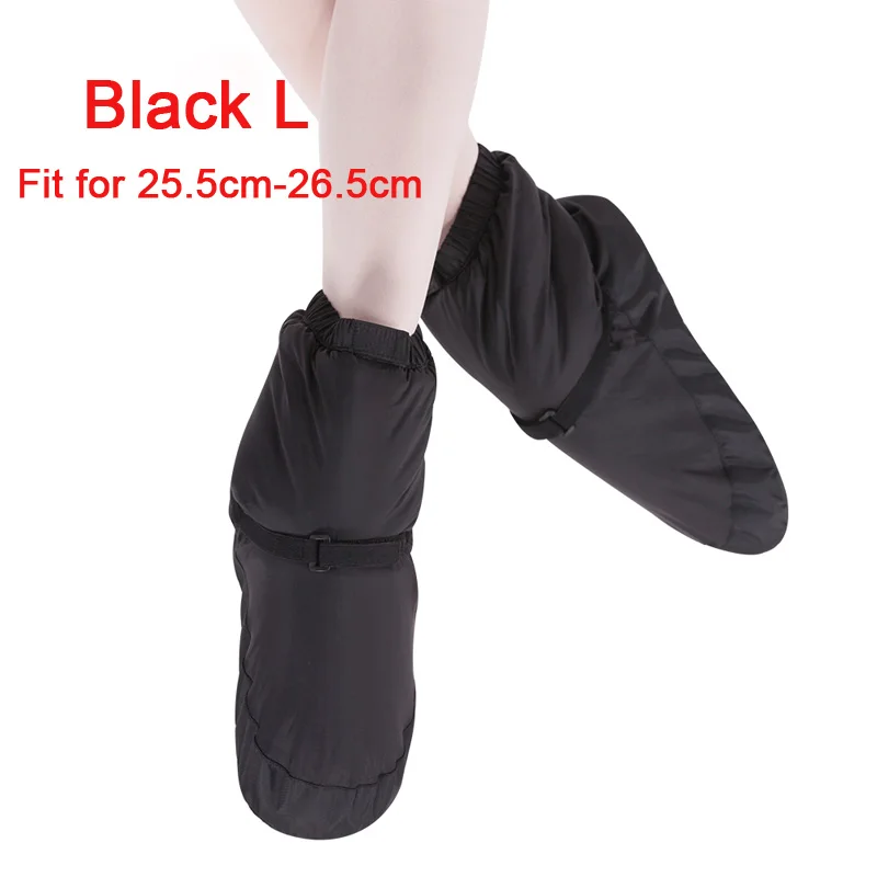 Black L Elasta Bootie; теплые балетки для женщин; Танцевальная обувь; зимние теплые пуховые сапоги для женщин; Цвет фиолетовый, черный - Цвет: Black L