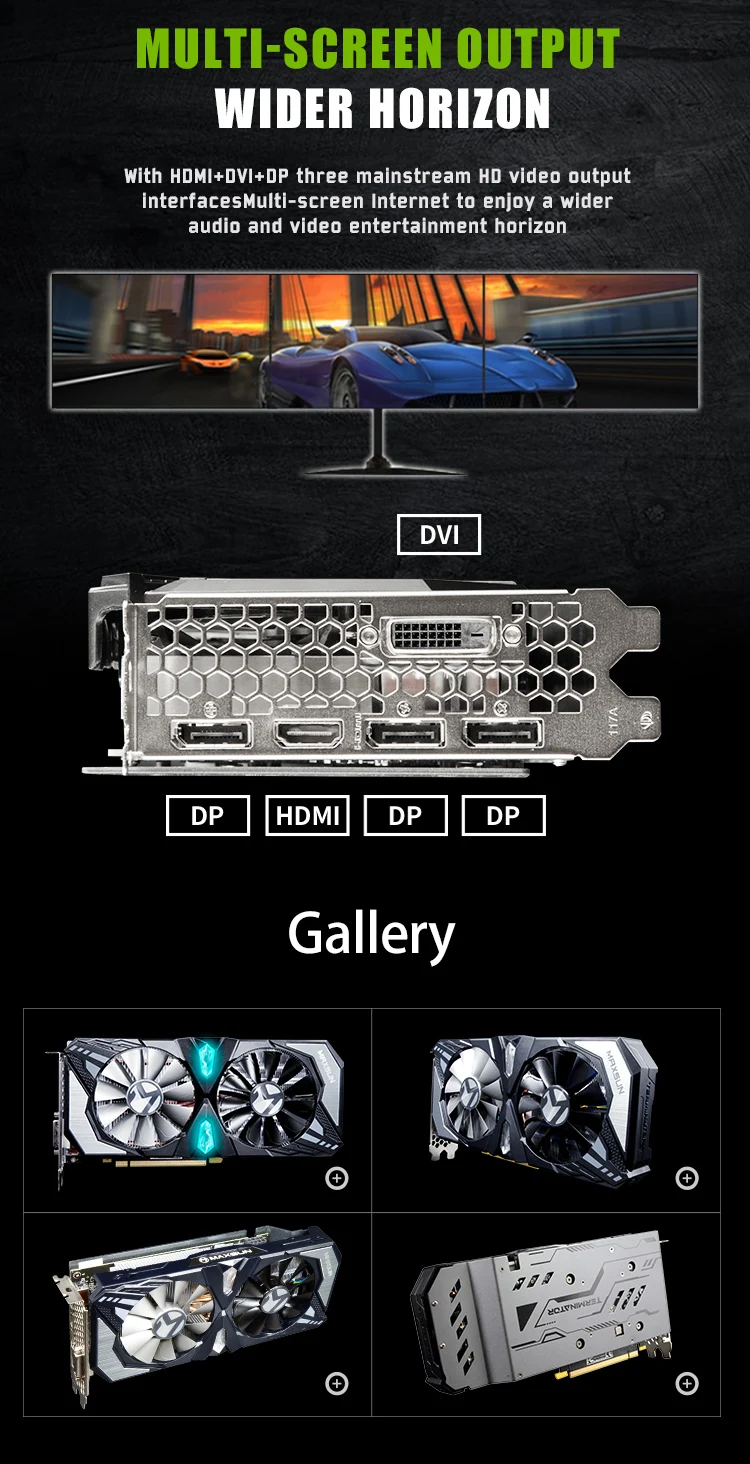 MAXSUN графическая карта rtx 2060 Super Terminator 8G HDMI+ 3DP+ DVI NVIDIA GDDR6 1470MHz 256bit 14000MHz 12nm gtx 960 pc видеокарта