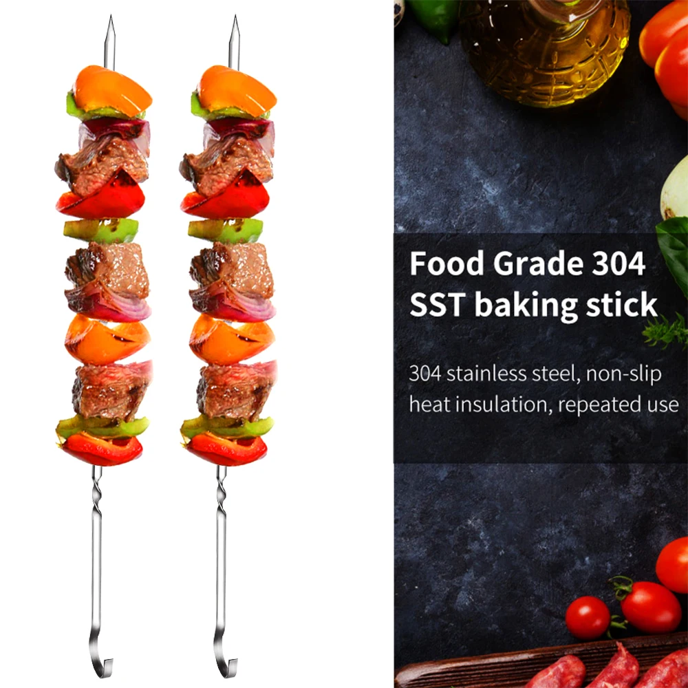 10 шт./набор шпажки из нержавеющей стали для барбекю|Шпажки| |