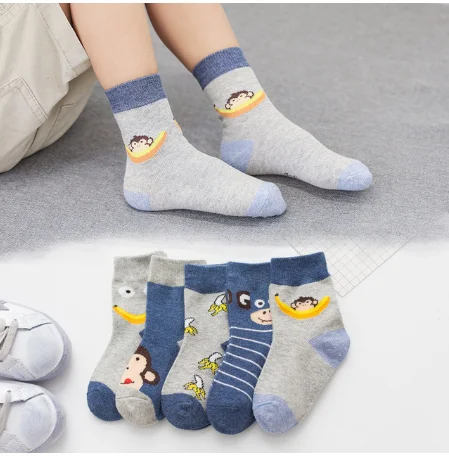 5 парт/Лот зимние осенние плотные детские носки со звездами для мальчиков и