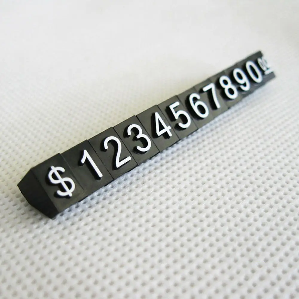 5 шт./лот ценник евро доллар цифры комбинированные кубики палка для одежды