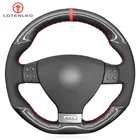 LQTENLEO черная замша, углеродное волокно для Volkswagen Golf 5 Mk5 GTI VW Golf 5 R32 Passat R GT 2005