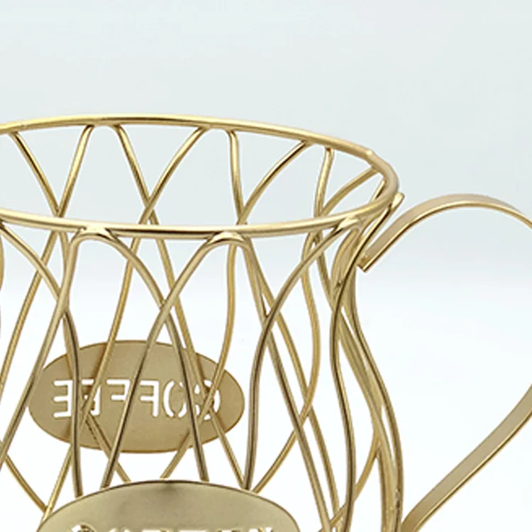 

Coffee Creamer Container Metal Coffee Holder for Counter Coffee Pod Storage Holder Organizer Espresso Storage Basket