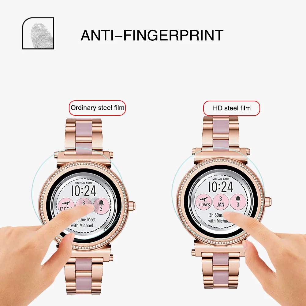 3 шт Закаленное стекло протектор экрана для Майкл Корс доступа sofie gen 2 часы