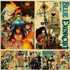 Постер из крафт-бумаги с изображением японского аниме Ao No Exorcist, винтажный синий экзорцист, художественная живопись для домашнего декора, настенное искусство