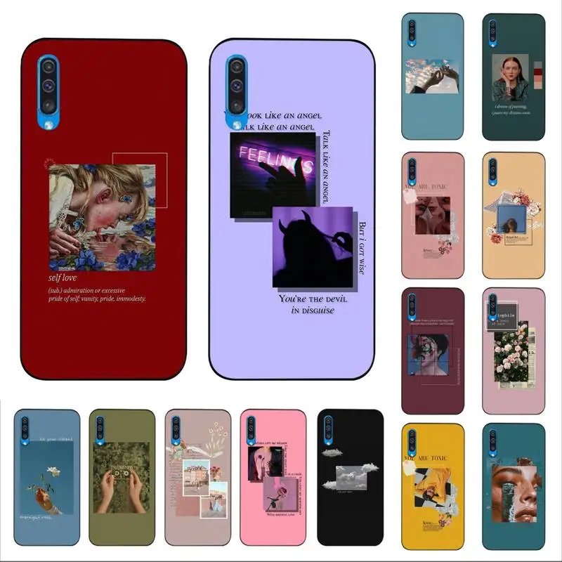 

YNDFCNB Lock Screen Aesthetic Phone Case for Samsung A30s 51 5 71 70 40 10 20 s 31 A7 A8 2018
