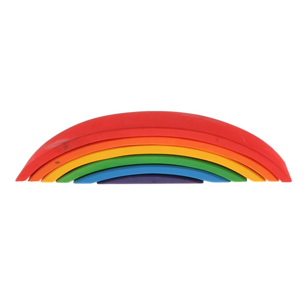 

Wooden Rainbow Blocks Building Blocks Construction Toy For Toddlers Preshool