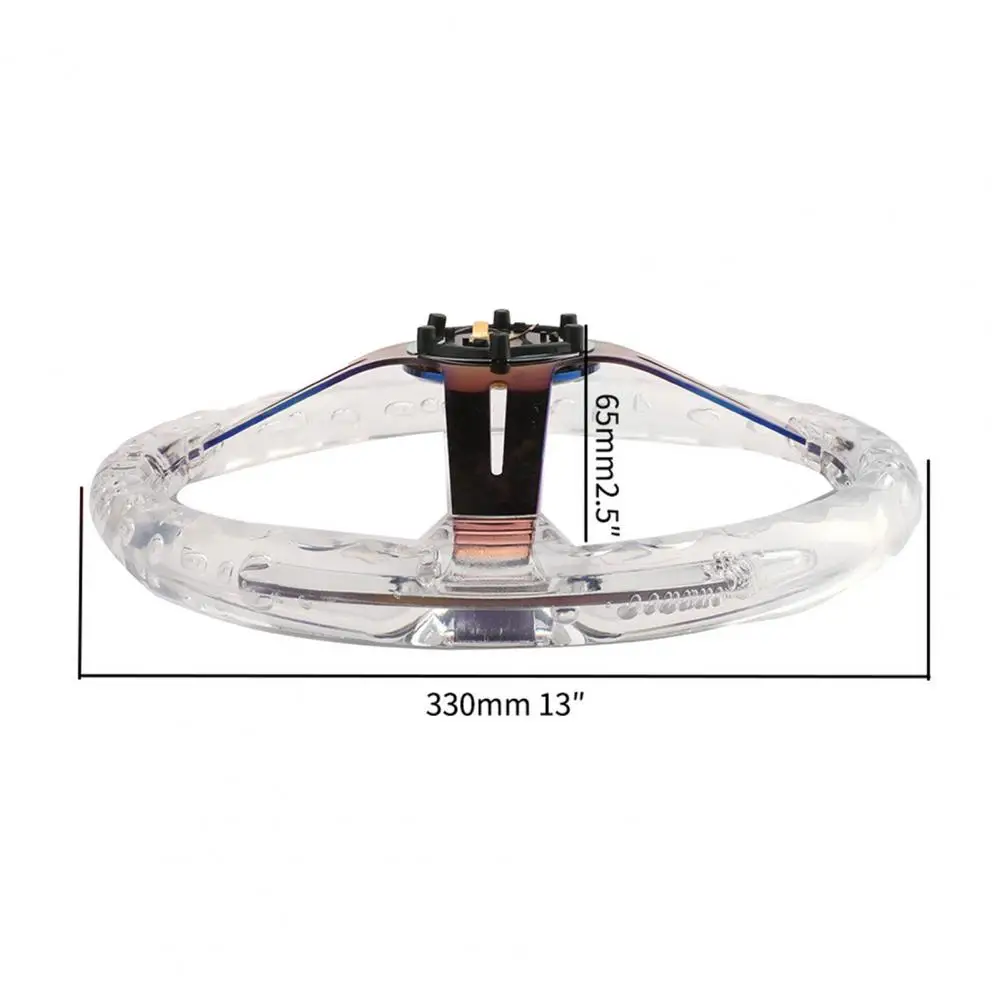 

Auto SITW 029 13 inch Bearing Circle Comfortable Grip Round Shape Acrylic Motorsport Steering Wheel for Racing General-Motors